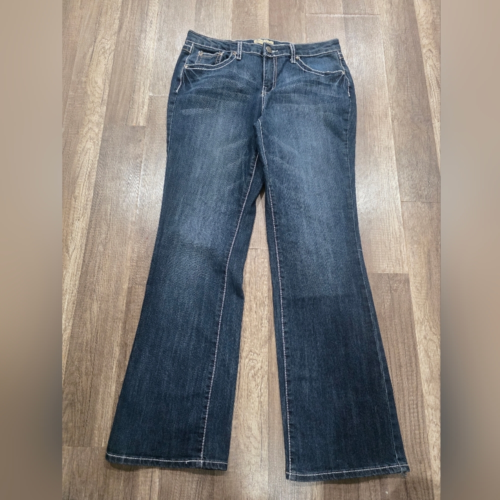 EARL JEAN BOOT CUT WESTERN COWBOY BLUE WASH Y2K 2000s Classy